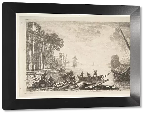 Harbor Scene with Rising Sun, 1634. Creator: Claude Lorrain