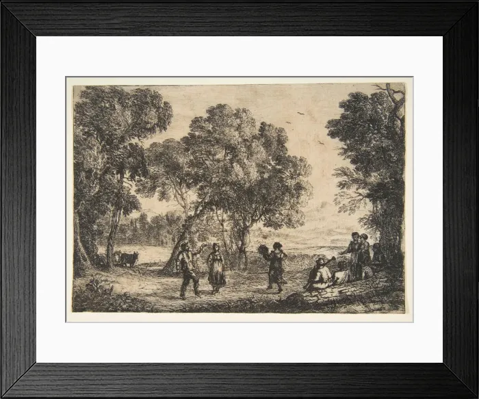Framed Print : The Country Dance (Small Plate), ca. 1637. Creator: Claude Lorrain Framed Print : The Country Dance (Small Plate), ca. 1637. Creator: Claude Lorrain
