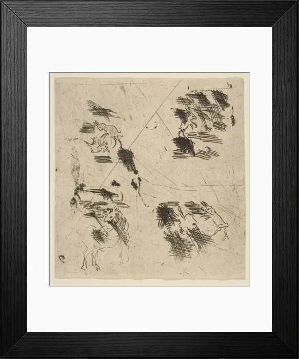 Framed Print : Study with Brigands (Upper Section), ca. 1633. Creator: Claude Lorrain Framed Print : Study with Brigands (Upper Section), ca. 1633. Creator: Claude Lorrain
