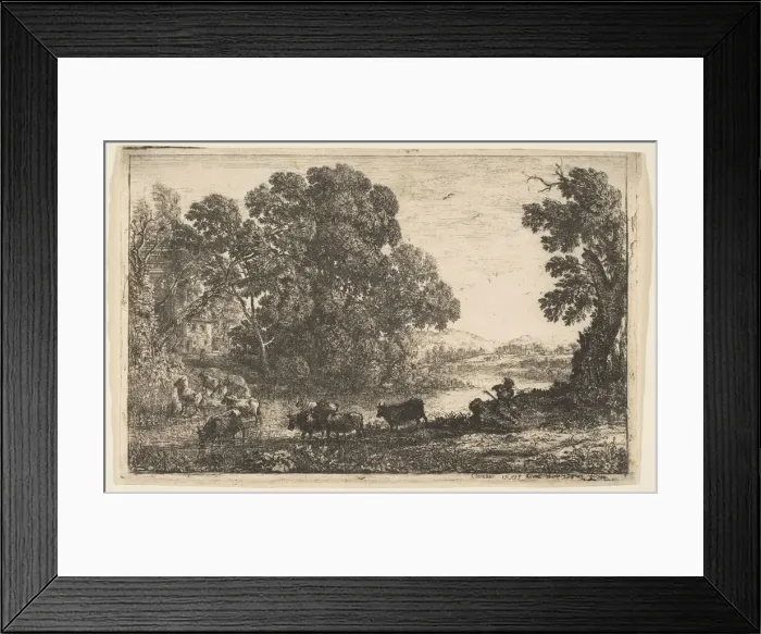 Framed Print : The Cowherd, 1636. Creator: Claude Lorrain Framed Print : The Cowherd, 1636. Creator: Claude Lorrain
