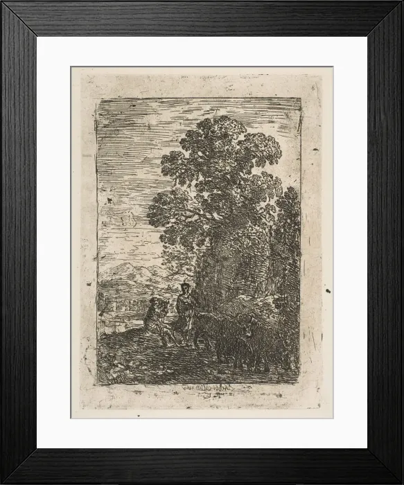 Framed Print : The Herdsman and the Shepherdess, ca. 1630. Creator: Claude Lorrain Framed Print : The Herdsman and the Shepherdess, ca. 1630. Creator: Claude Lorrain