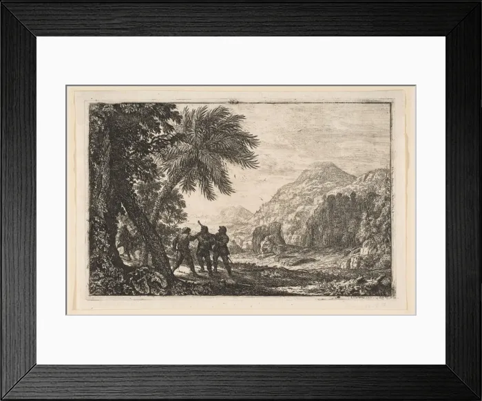 Framed Print : Landscape with Brigands, 1633. Creator: Claude Lorrain Framed Print : Landscape with Brigands, 1633. Creator: Claude Lorrain