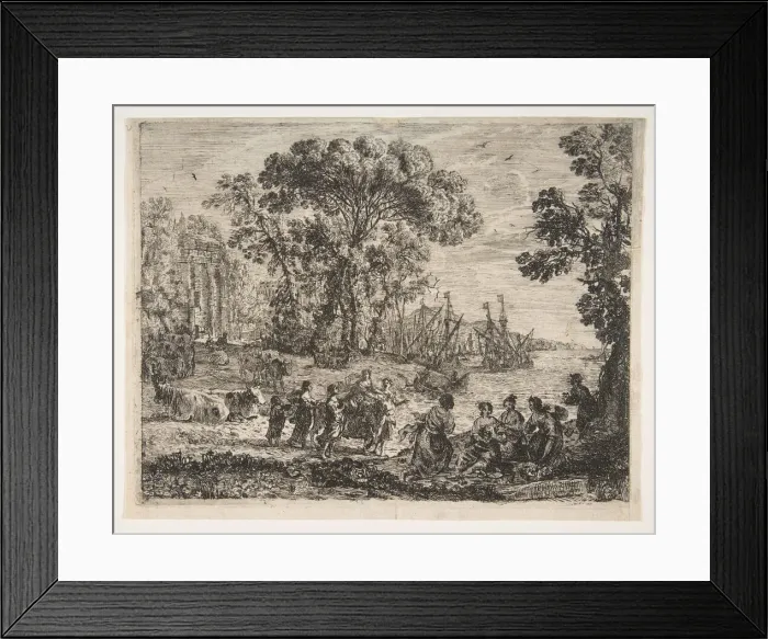 Framed Print : The Rape of Europa, 1634. Creator: Claude Lorrain