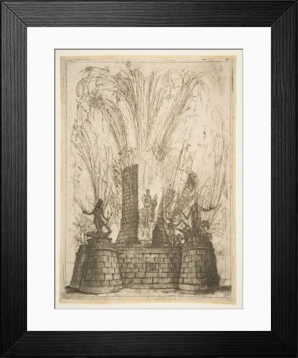 Framed Print : The Round Tower Ruptured to Reveal the Statue of the King of the Romans, 1637 Framed Print : The Round Tower Ruptured to Reveal the Statue of the King of the Romans, 1637