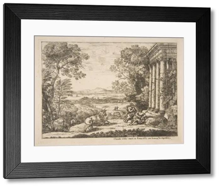 Framed Print : Mercury and Argus, 1662. Creator: Claude Lorrain Framed Print : Mercury and Argus, 1662. Creator: Claude Lorrain