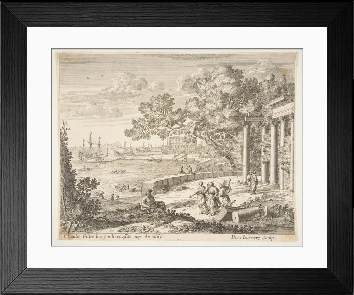 Framed Print : Landscape with Mercury, 1668. Creator: Dominique Barriere Framed Print : Landscape with Mercury, 1668. Creator: Dominique Barriere