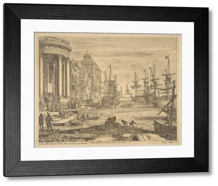Framed Print : Embarkation of St. Ursula, 1665. Creator: Claude Lorrain Framed Print : Embarkation of St. Ursula, 1665. Creator: Claude Lorrain