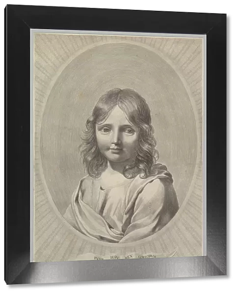Bust of Jesus as a Child in an Oval. Creator: Claude Mellan