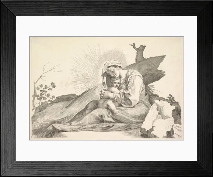 Framed Print : Virgin and Child. Creator: Claude Mellan Framed Print : Virgin and Child. Creator: Claude Mellan