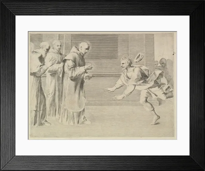 Framed Print : St. William, Duke of Aquitaine, Converted by St. Bernard. Creator: Claude Mellan Framed Print : St. William, Duke of Aquitaine, Converted by St. Bernard. Creator: Claude Mellan