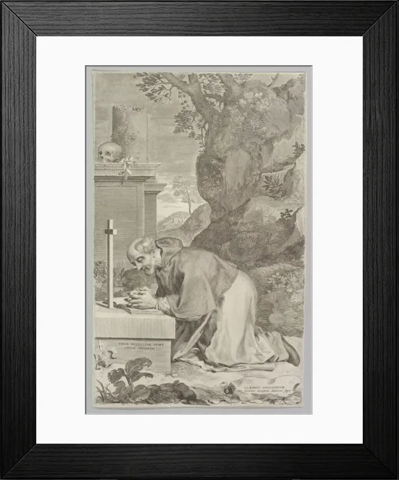 Framed Print : St. Claude, 1664. Creator: Claude Mellan Framed Print : St. Claude, 1664. Creator: Claude Mellan