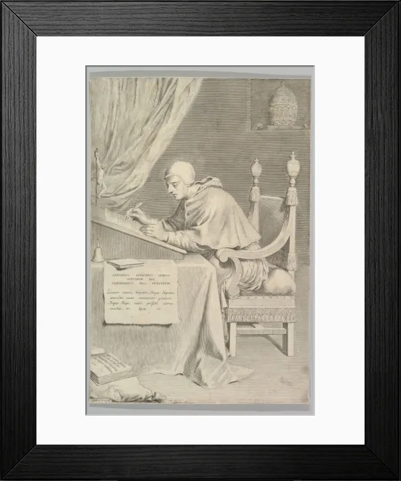 Framed Print : St. Gregory, 1681. Creator: Claude Mellan Framed Print : St. Gregory, 1681. Creator: Claude Mellan