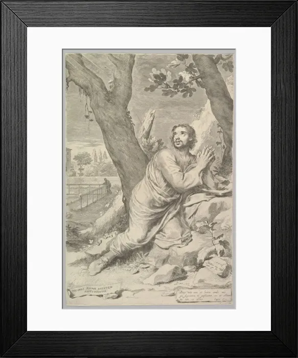 Framed Print : St. Augustine, 1660. Creator: Claude Mellan Framed Print : St. Augustine, 1660. Creator: Claude Mellan