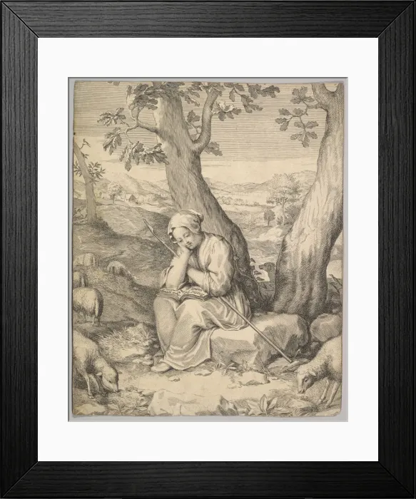 Framed Print : St. Genevieve. Creator: Claude Mellan Framed Print : St. Genevieve. Creator: Claude Mellan