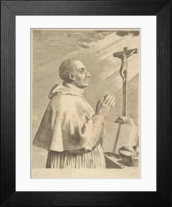 Framed Print : St. Charles Borromeo. Creator: Claude Mellan Framed Print : St. Charles Borromeo. Creator: Claude Mellan