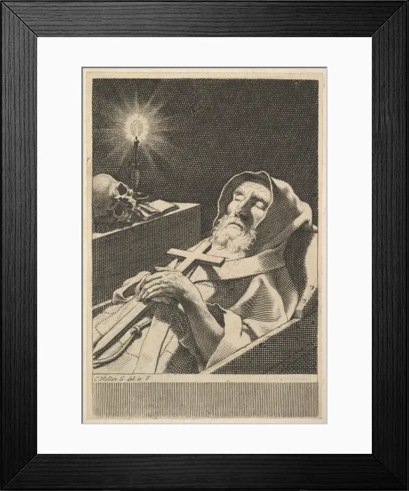 Framed Print : St. Francis de Paul. Creator: Claude Mellan Framed Print : St. Francis de Paul. Creator: Claude Mellan