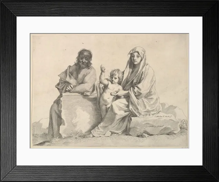Framed Print : Holy Family. Creator: Claude Mellan Framed Print : Holy Family. Creator: Claude Mellan