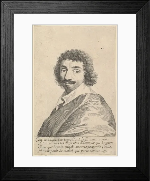 Framed Print : Jean-Louis Guez de Balzac, ca. 1635-37. Creator: Claude Mellan Framed Print : Jean-Louis Guez de Balzac, ca. 1635-37. Creator: Claude Mellan