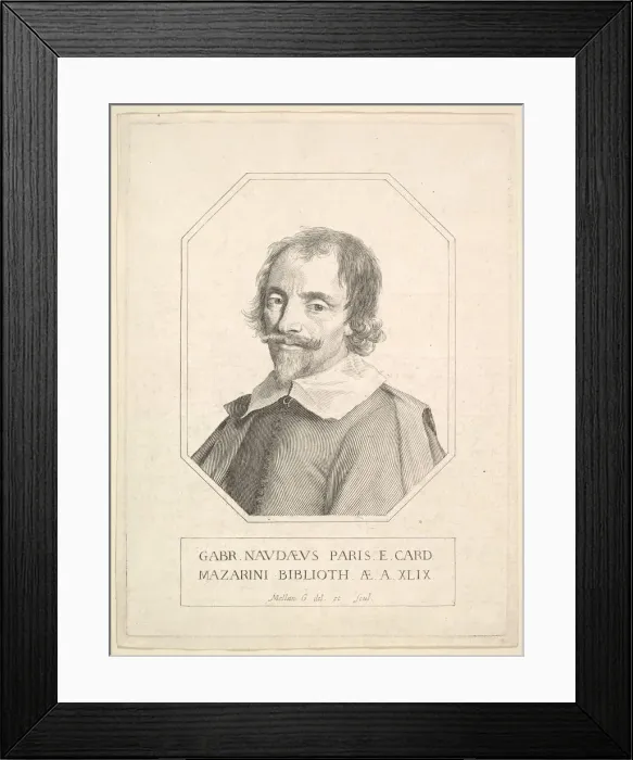 Framed Print : Gabriel Naude, 1648. Creator: Claude Mellan Framed Print : Gabriel Naude, 1648. Creator: Claude Mellan