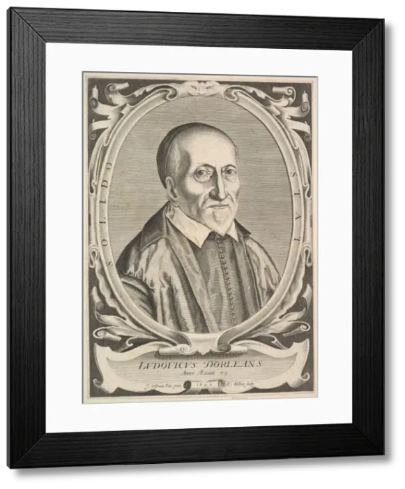 Framed Print : Portrait of Louis d Orleans, 1622. Creator: Claude Mellan