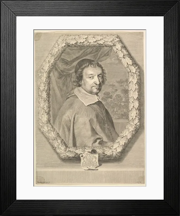 Framed Print : Victor le Bouthillier, 1658. Creator: Claude Mellan Framed Print : Victor le Bouthillier, 1658. Creator: Claude Mellan