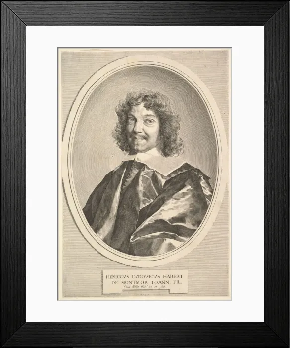 Framed Print : Henri-Louis Habert de Montmor, 1640. Creator: Claude Mellan Framed Print : Henri-Louis Habert de Montmor, 1640. Creator: Claude Mellan