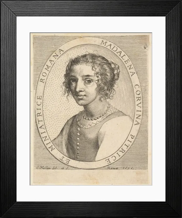 Framed Print : Maddalena Corvina, 1636. Creator: Claude Mellan Framed Print : Maddalena Corvina, 1636. Creator: Claude Mellan