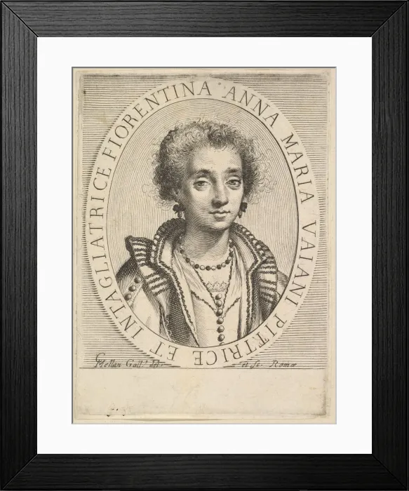 Framed Print : Anna Maria Vaiani, 1624-36. Creator: Claude Mellan Framed Print : Anna Maria Vaiani, 1624-36. Creator: Claude Mellan
