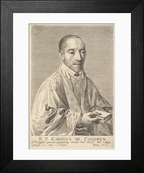 Framed Print : Le Pere Charles de Condren. Creator: Claude Mellan Framed Print : Le Pere Charles de Condren. Creator: Claude Mellan
