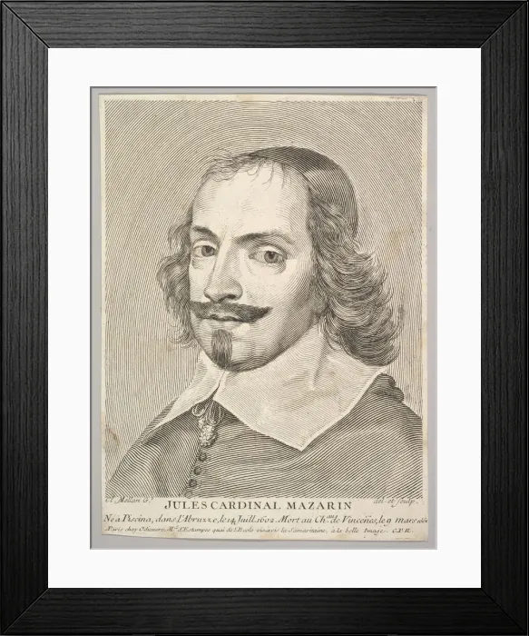 Framed Print : Cardinal Jules Mazarin. Creator: Claude Mellan Framed Print : Cardinal Jules Mazarin. Creator: Claude Mellan