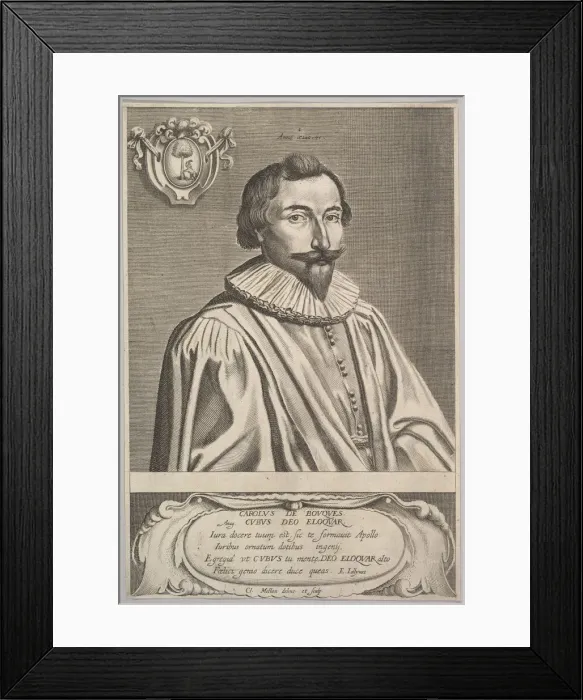 Framed Print : Charles de Bouques. Creator: Claude Mellan Framed Print : Charles de Bouques. Creator: Claude Mellan