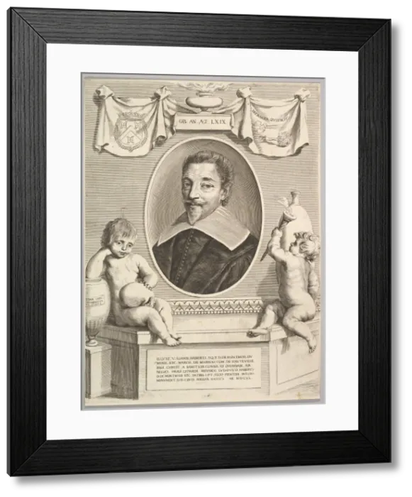 Framed Print : Jean Habert de Montmor, 1640. Creator: Claude Mellan Framed Print : Jean Habert de Montmor, 1640. Creator: Claude Mellan