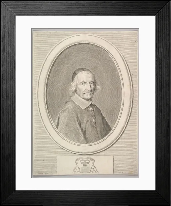 Framed Print : Francois de Villemontee, 1661. Creator: Claude Mellan Framed Print : Francois de Villemontee, 1661. Creator: Claude Mellan