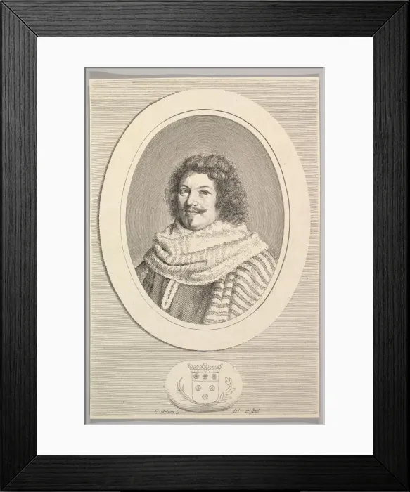 Framed Print : Renede Longueil, marquis de Maisons. Creator: Claude Mellan Framed Print : Renede Longueil, marquis de Maisons. Creator: Claude Mellan