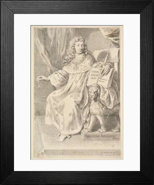 Framed Print : Title Page: Le Code Louis XIV, 1667. Creator: Claude Mellan Framed Print : Title Page: Le Code Louis XIV, 1667. Creator: Claude Mellan