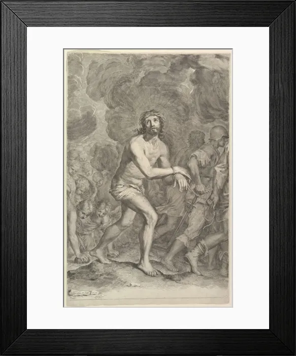 Framed Print : Christ Taken by Soldiers (La Montee au Calvaire), 1659. Creator: Claude Mellan Framed Print : Christ Taken by Soldiers (La Montee au Calvaire), 1659. Creator: Claude Mellan