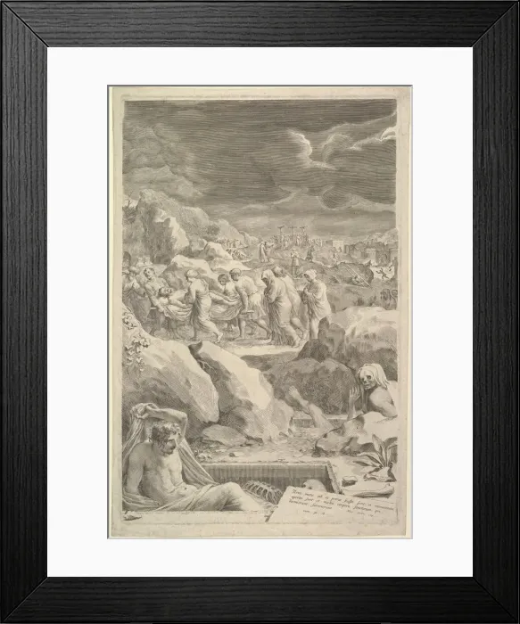 Framed Print : Burial Procession of Christ, 1678. Creator: Claude Mellan Framed Print : Burial Procession of Christ, 1678. Creator: Claude Mellan