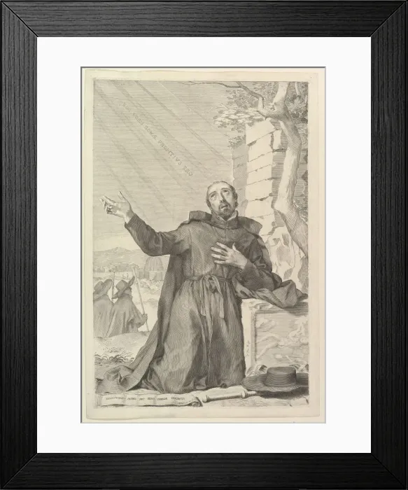 Framed Print : St. Ignatius in Ecstasy. Creator: Claude Mellan Framed Print : St. Ignatius in Ecstasy. Creator: Claude Mellan