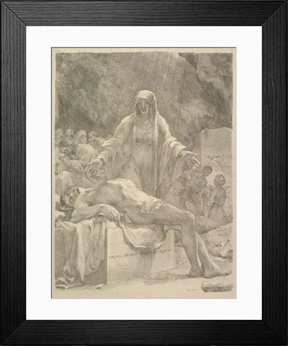 Framed Print : Lamentation, 1683. Creator: Claude Mellan Framed Print : Lamentation, 1683. Creator: Claude Mellan