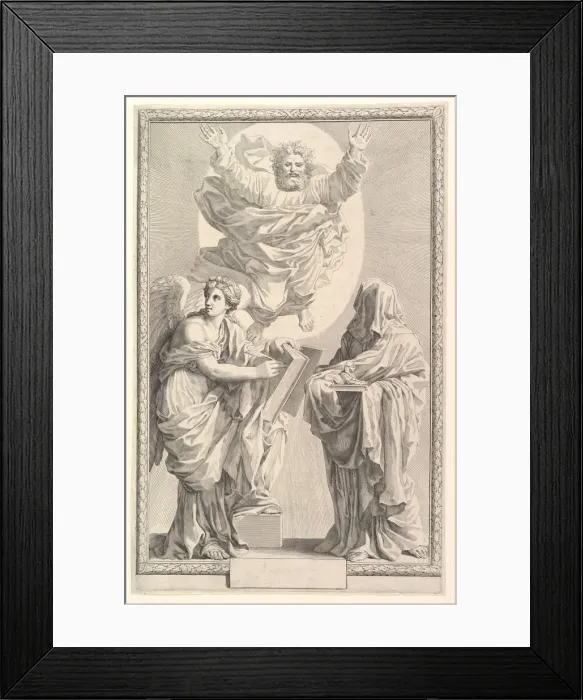 Framed Print : Frontispiece to the Bible, 1642. Creator: Claude Mellan Framed Print : Frontispiece to the Bible, 1642. Creator: Claude Mellan