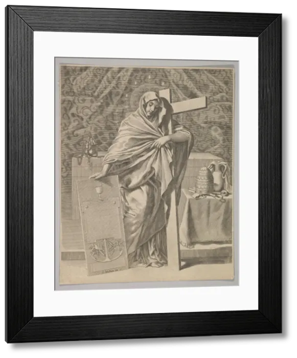 Framed Print : Personification of Faith, 1642. Creator: Claude Mellan Framed Print : Personification of Faith, 1642. Creator: Claude Mellan