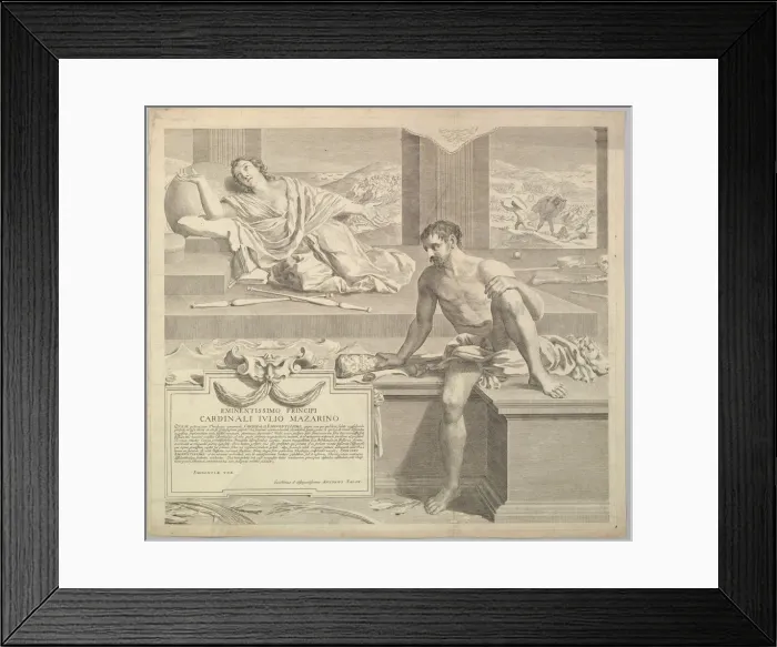 Framed Print : Theological Thesis of Antoine Talon, 1648. Creator: Claude Mellan Framed Print : Theological Thesis of Antoine Talon, 1648. Creator: Claude Mellan