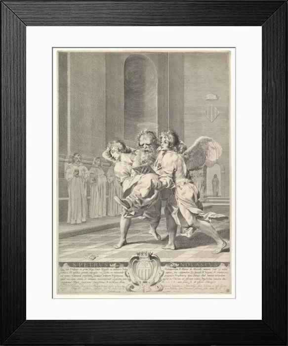 Framed Print : Saint Peter Nolasque, 1627. Creator: Claude Mellan Framed Print : Saint Peter Nolasque, 1627. Creator: Claude Mellan