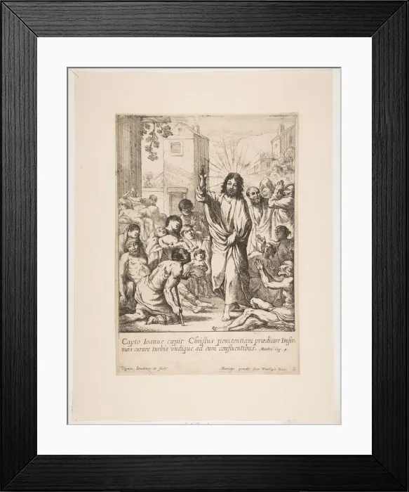 Framed Print : Healing the Infirm (Jesus-Christ guerit plusieurs malades en Galilee) Framed Print : Healing the Infirm (Jesus-Christ guerit plusieurs malades en Galilee)