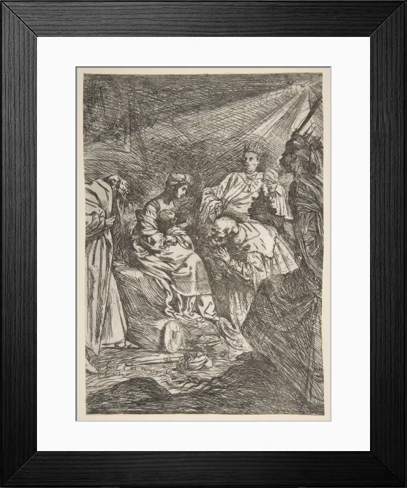 Framed Print : The Adoration of the Magi, 1619. Creator: Claude Vignon Framed Print : The Adoration of the Magi, 1619. Creator: Claude Vignon