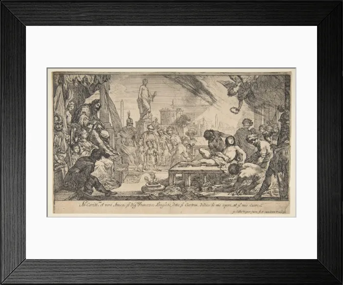 Framed Print : The Martyrdom of St. Lawrence, ca. 1627. Creator: Claude Vignon Framed Print : The Martyrdom of St. Lawrence, ca. 1627. Creator: Claude Vignon