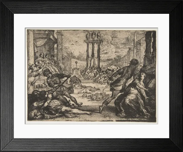 Framed Print : A Massacre by the Triumvirate, ca. 1624. Creator: Claude Vignon Framed Print : A Massacre by the Triumvirate, ca. 1624. Creator: Claude Vignon