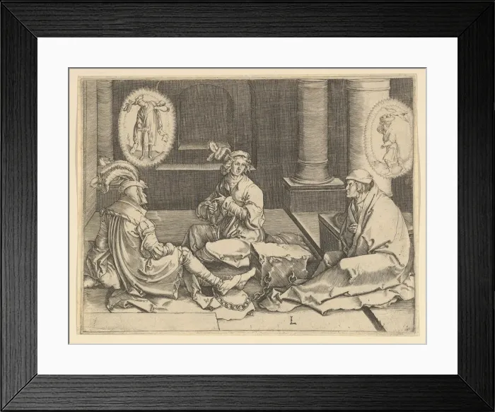 Framed Print : Joseph in Prison (copy), 17th century. Creator: Unknown Framed Print : Joseph in Prison (copy), 17th century. Creator: Unknown