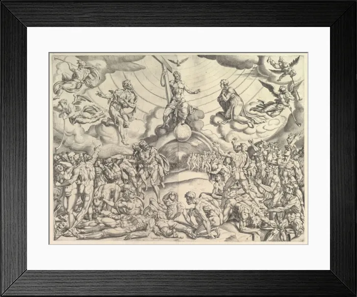 Framed Print : The Last Judgement, ca. 1548-50. Creator: Cornelis Bos Framed Print : The Last Judgement, ca. 1548-50. Creator: Cornelis Bos