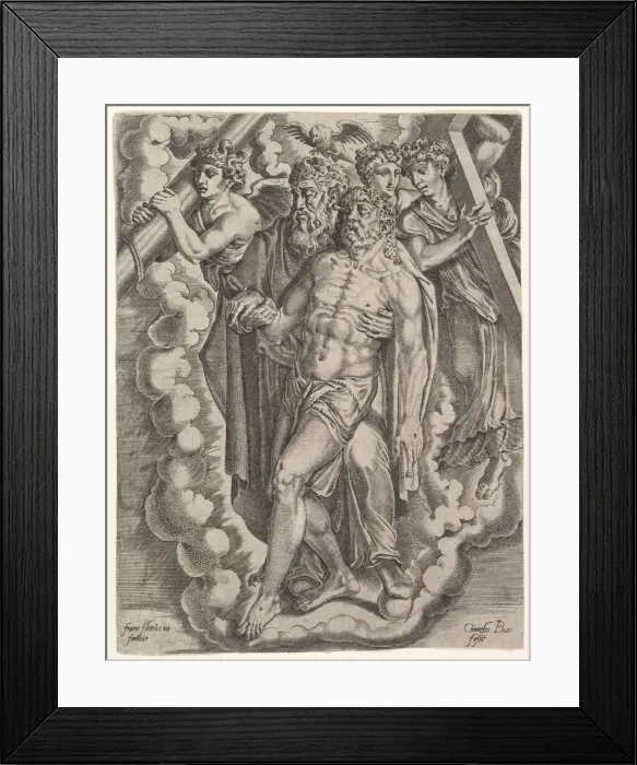 Framed Print : The Trinity. Creator: Cornelis Bos Framed Print : The Trinity. Creator: Cornelis Bos